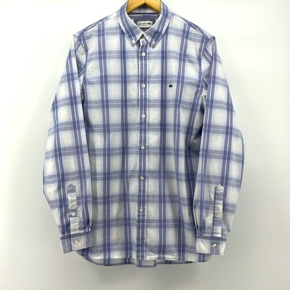🐊 Lacoste - Men's Medium Casual Button-Up Long Sleeve Shirt